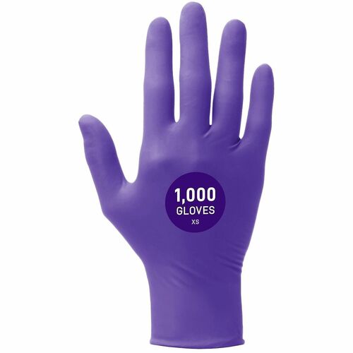 Gloves, Nitrile, Powder Free, Textured Tips, 5.9 Mil, 9.5" L, Xs, Pe 100/BX