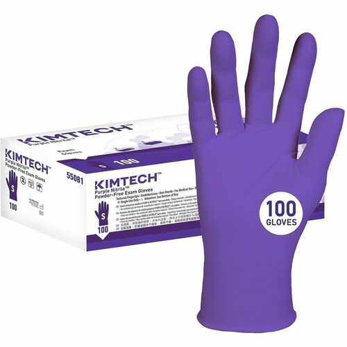Gloves, Nitrile, PF, Textured, 5.9 Mil, 9.5" L, S, PE, 100/BX Per Carton 10/CT