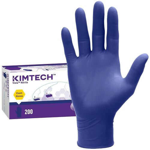 Gloves, Nitrile, Powder Free, Textured Tips, 4.3 Mil, 9.5" L, Small, Purple 200/BX
