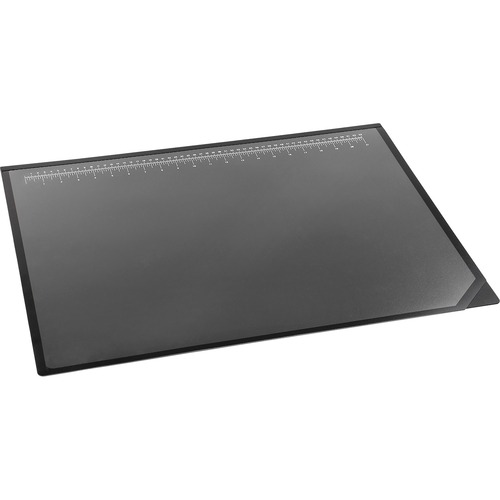 Logo Pad, Desktop Organizer, Rulers, 24" x 19", Black