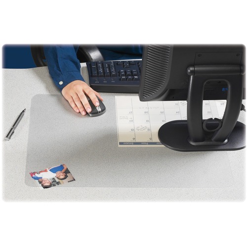 Desk Pad Organizer, Antimicrobial, 24" x 38", Clear