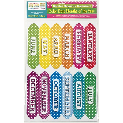 Board Header, Jan-Dec, Magnetic, Polka Dots, MI
