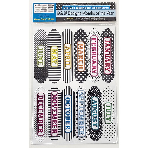 Board Header, Jan-Dec, Magnetic, Pattern, MI