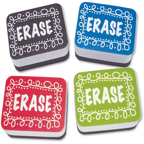 Mini Whiteboard Erasers Chalk, 2"x1-1/2"x3/4", MI 10/PK