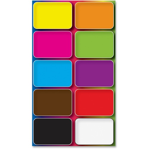 Mini Whiteboard Erasers Colors, 2" x 1-1/2" x 3/4", Mi 10/PK