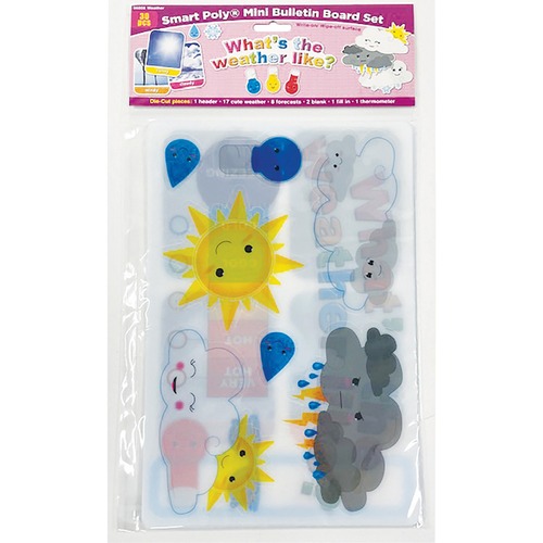 Bulletin Board Set, Mini, Weather, 30-Piece Sets, AST