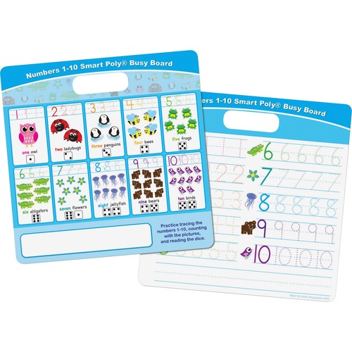 Dry-Erase Board, Numbers 1-10, 10-3/4" x 10-3/4", Mi