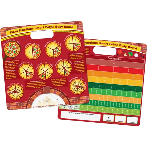 Dry-Erase Board, Pizza Fractions, 10-3/4" x 10-3/4", MI