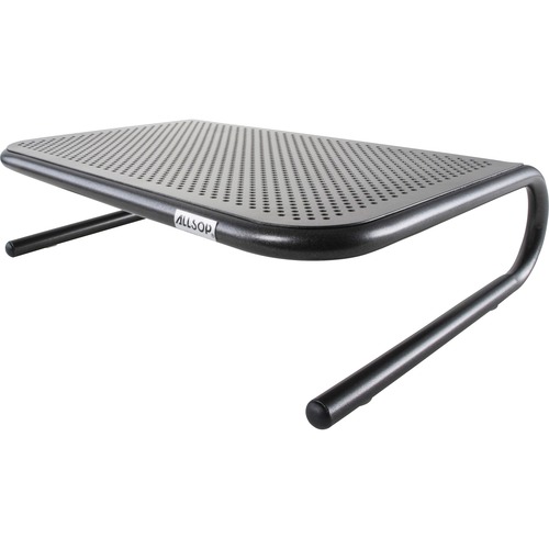 Monitor Stand, Metal, 14"x9"x4", Black