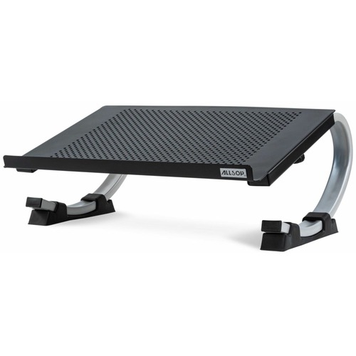 Laptop/Monitor Stand, Redmond, Adj Curve, 40 Pounds Cap, Black/Steel