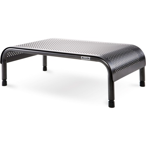 Monitor Stand, Metal, Ergo 3, 10" x 18" x 6", Pearl/Black
