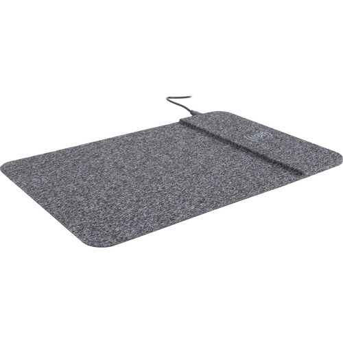 Mouse Pad, Wireless Charging, 9-1/2"x9/10"x13-3/4", Black