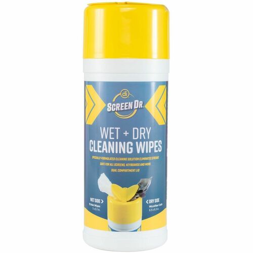 Cleaning Wipes, For Electronics, Microfiber, 70 Tub