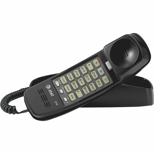 Corded Trimline Phone, Lighted Keypad, Black