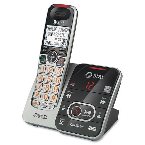 Cordless Answering System with Caller ID, Cordless, Black/Silver