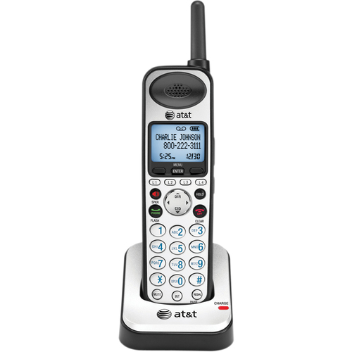 Cordless Handset, with Caller ID/Waiting, Speakerphone, Black/Silver