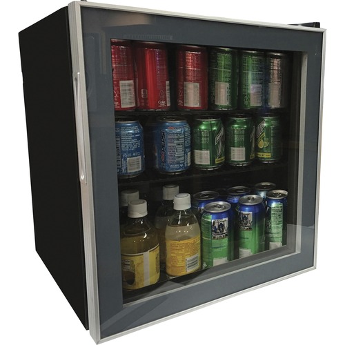 Refrigerator, 1.6 Cubic Feet, 18-1/4"Wx17-1/4"Lx20"H, Black