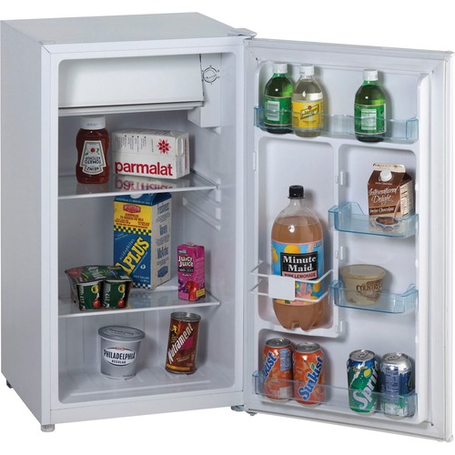 Refrigerator With Can Dispenser, 3.3 Cu Ft, 18-1/2" x 17-1/2" x 33-1/2", WE