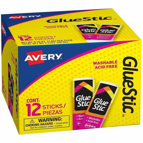 Glue Stick, Permanent, Washable, 0.26 oz., Clear