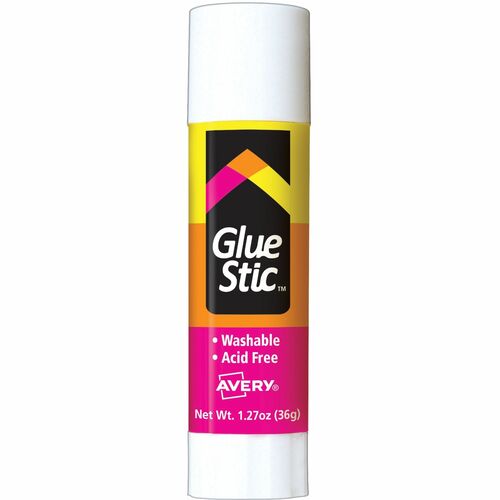 Glue Stick, Permanent, Washable, 1.27 oz., Clear