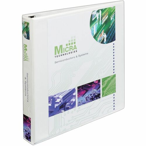 Extra Wide View Binder, 1" Capacity, Holds 11" x 8-1/2", White