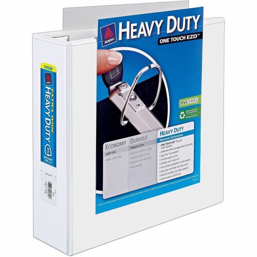 Extra Wide View Binder, 3" Capacity, Holds 11"x8-1/2", White