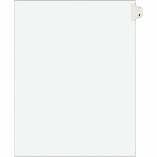 Legal Dividers with Letter "A", Side Tab, 8-1/2" x 11" 25/PK