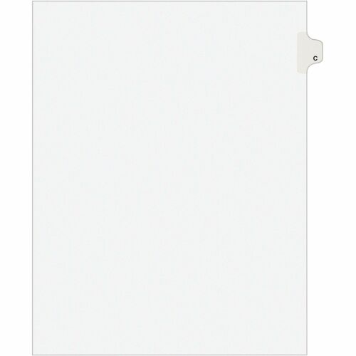 Legal Dividers with Letter "C", Side Tab, 8-1/2" x 11" 25/PK