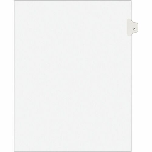 Legal Dividers With Letter "D", Side Tab, 8-1/2" x 11" 25/PK