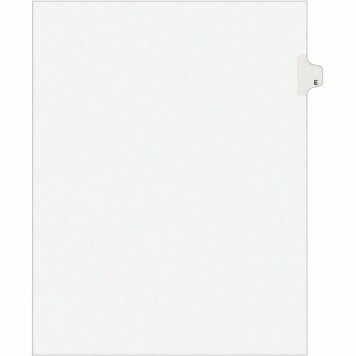 Legal Dividers with Letter "E", Side Tab, 8-1/2" x 11" 25/PK