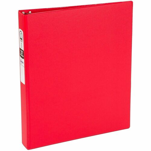 Economy Binder, Round Ring, 1" Capacity, 8-1/2" x 11", Red