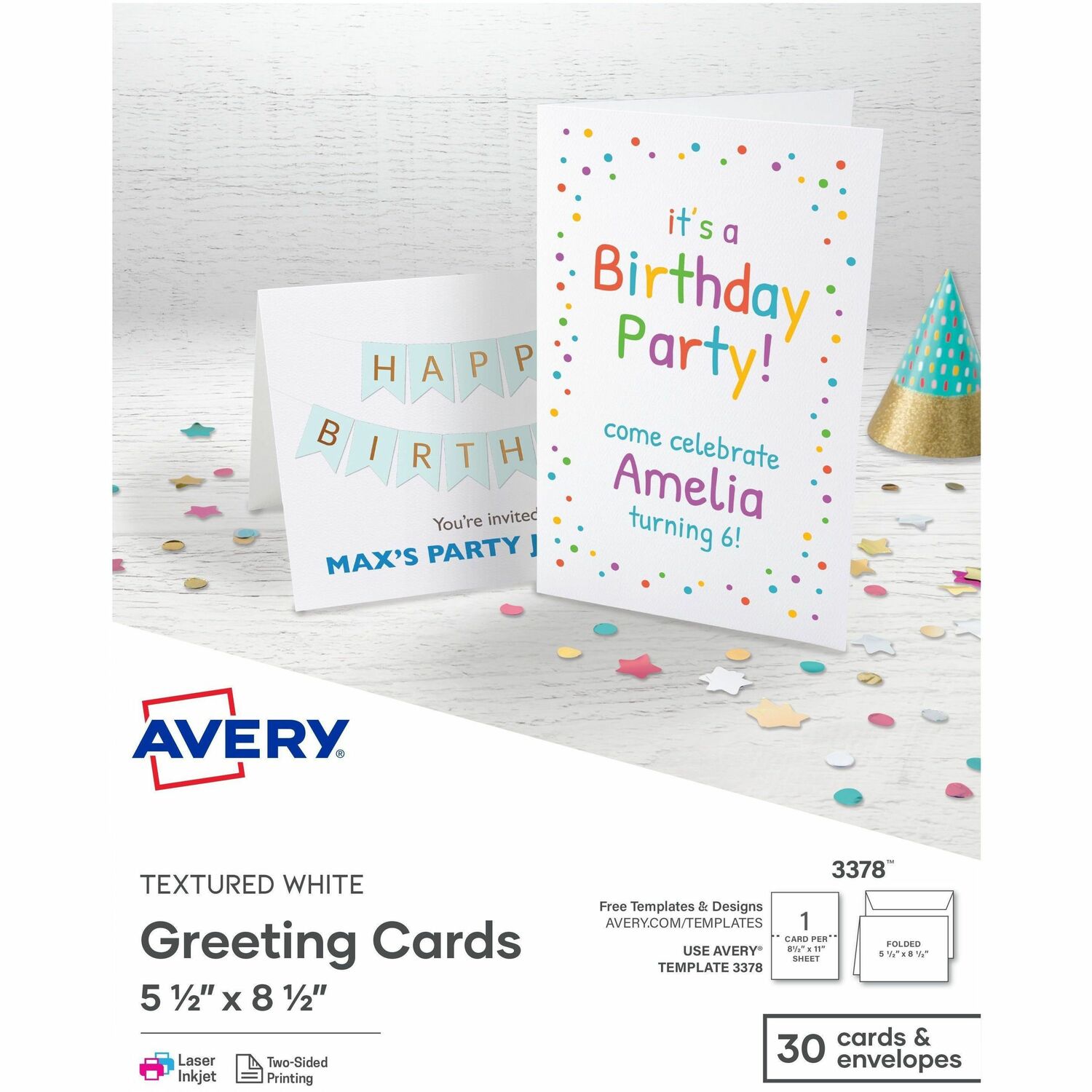 30 Greeting Cards, With Envelopes, 8-1/2" x 5-1/2", WE 6/CT