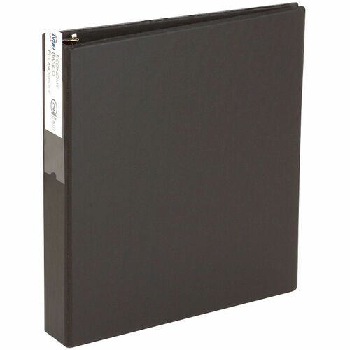 Economy Ring Binder W/Labelholder, 2" Capacity, Black