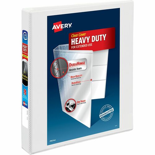 Slant Ring View Binder, 1" Capacity, 11" x 8-1/2", White