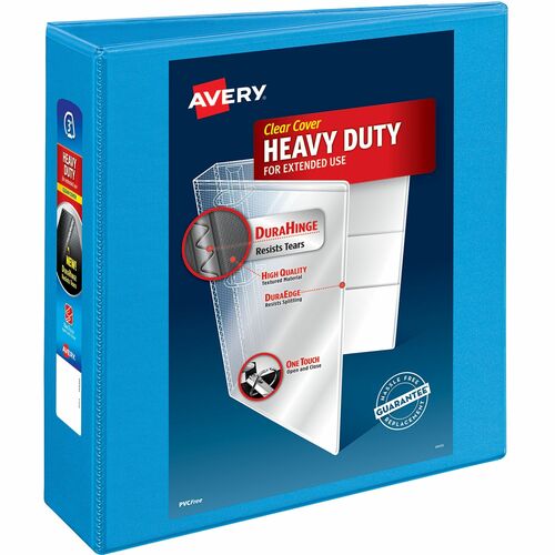 Slant Ring View Binder, 3" Capacity, 11" x 8-1/2", Light Blue