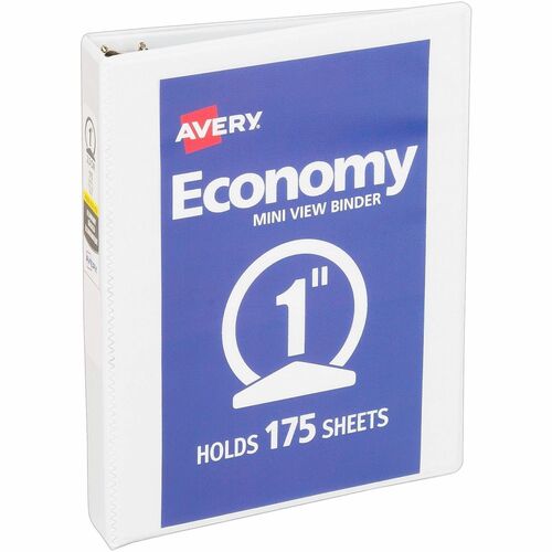 View Binder, 1" Round Rings, Economy, 5-1/2" x 8-1/2", White