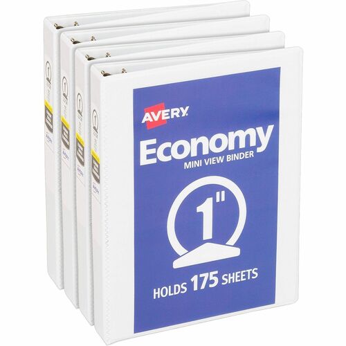 View Binder, 1" Round Rings, Economy, 5-1/2" x 8-1/2" 4/BD