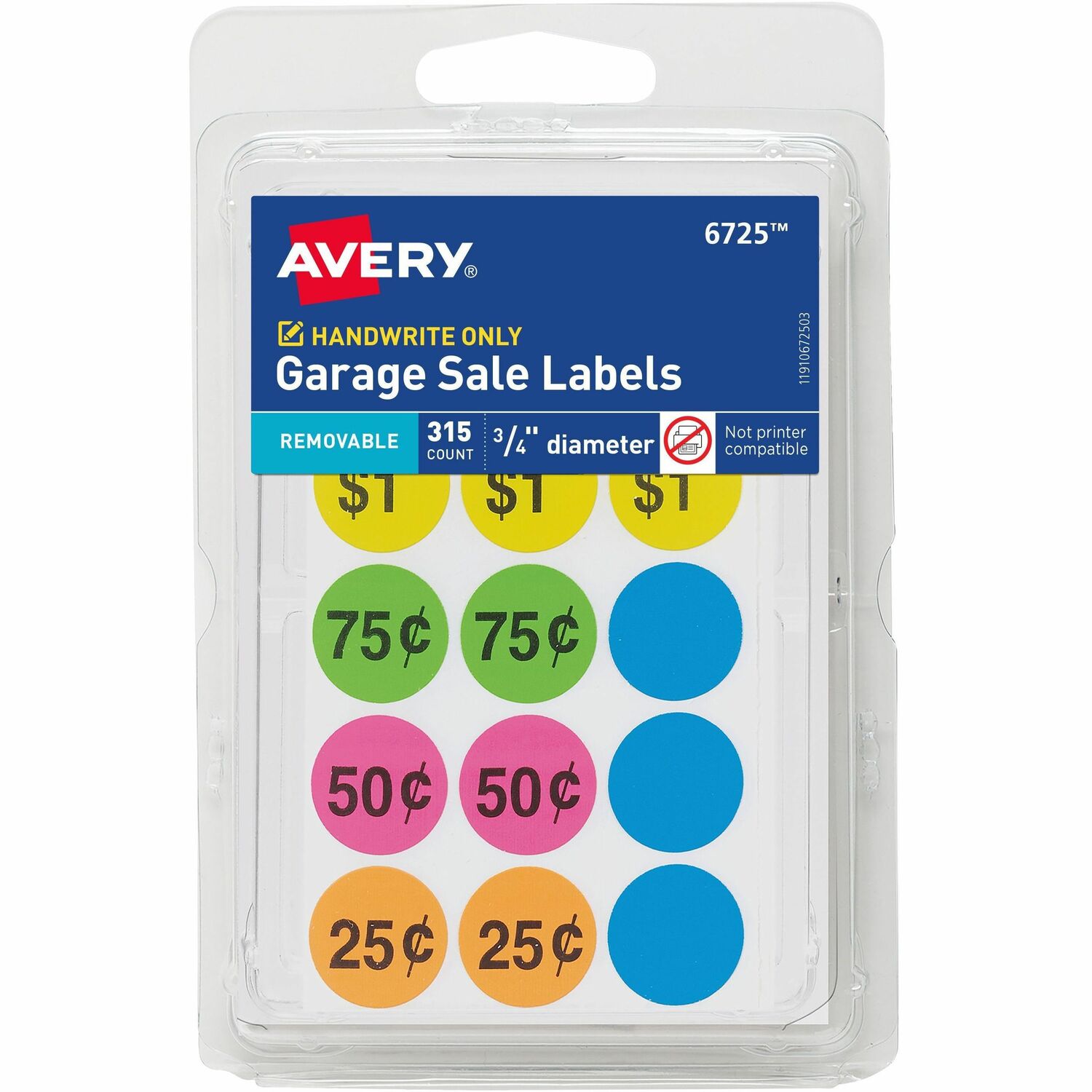 Labels, For Garage Sales, Preprinted/Blank, Ast, 316/PK 36/CT