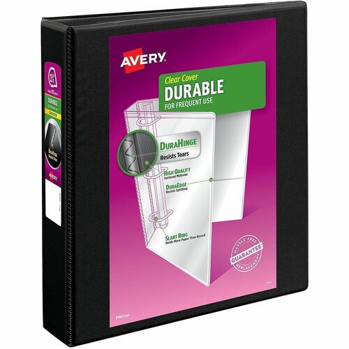 View Binder, 1-1/2" Capacity, 11"x8-1/2", Black