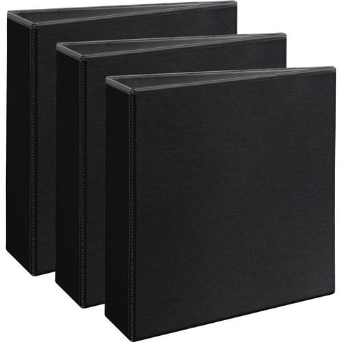 View Binder, 3" Capacity, 11" x 8-1/2", 3-Binder, Black 3/BD