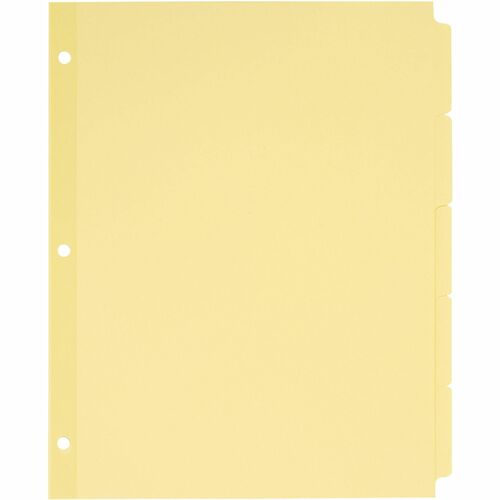Plain Tab Dividers, 5-Tab, 3 Hole Punch, 11" x 8-1/2", Buff 36/BX