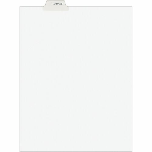 Divider, "Exhibit I", Bottom Tab, 8-1/2" x 11", White 25/PK