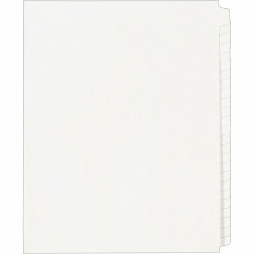 Blank Tabs, Side Tab, 11" x 8-1/2", White