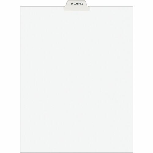 Divider, "Exhibit M", Bottom Tab, 8-1/2" x 11", White 25/PK
