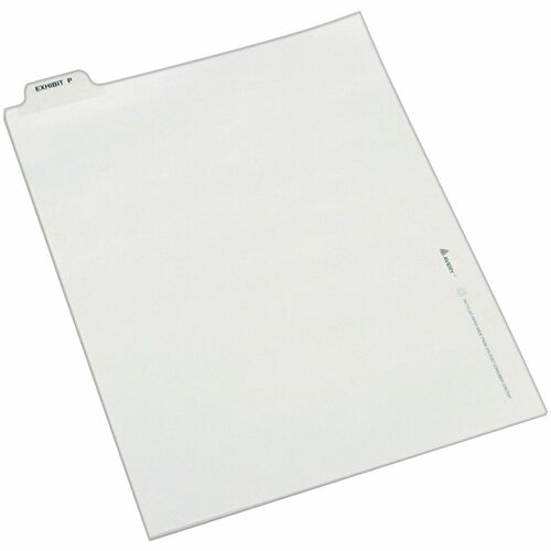 Divider, "Exhibit P", Bottom Tab, 8-1/2" x 11", White 25/PK