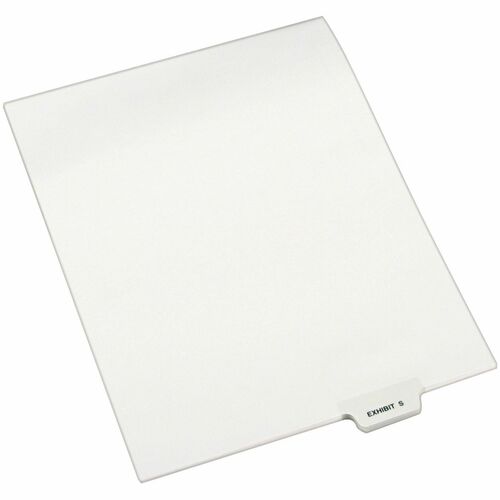 Divider, "Exhibit S", Bottom Tab, 8-1/2" x 11", White 25/PK