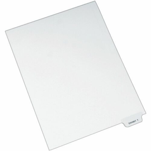 Divider, "Exhibit T", Bottom Tab, 8-1/2" x 11", White 25/PK