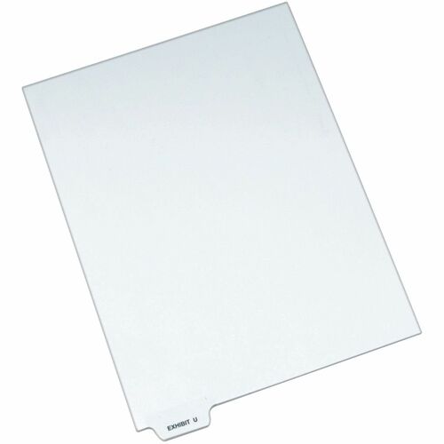 Divider, "Exhibit U", Bottom Tab, 8-1/2" x 11", White 25/PK