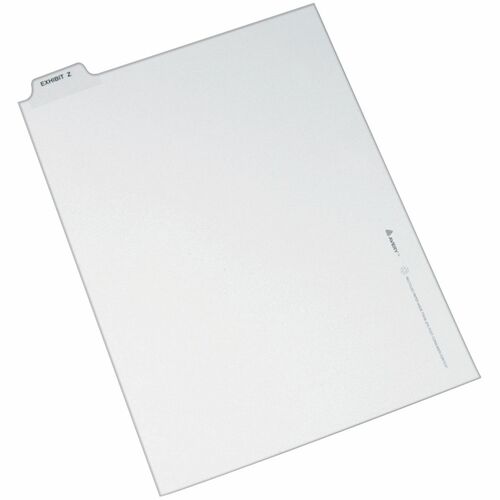 Divider, "Exhibit Z", Bottom Tab, 8-1/2" x 11", White 25/PK