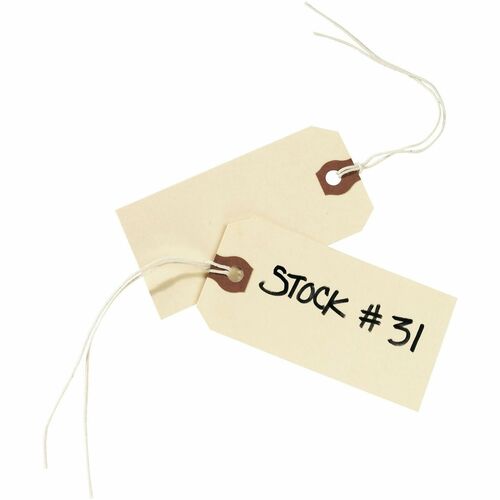 Shipping Tags, No 3 Strung, 3-3/4" x 1-7/8", Manila 1000/BX